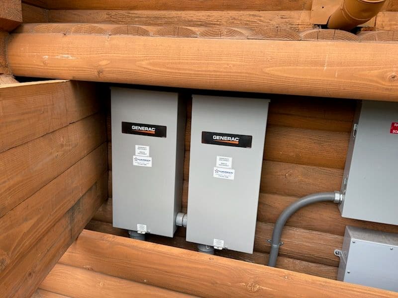 Reliable Generator Installation at a Cozy Log Cabin